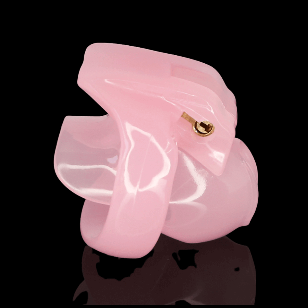 Pink Smooth Resin Nub Chastity Cage