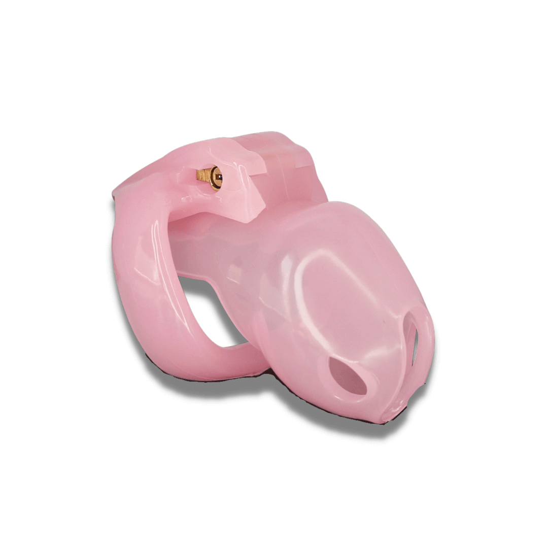 Pink Smooth Resin Nano Chastity Cage