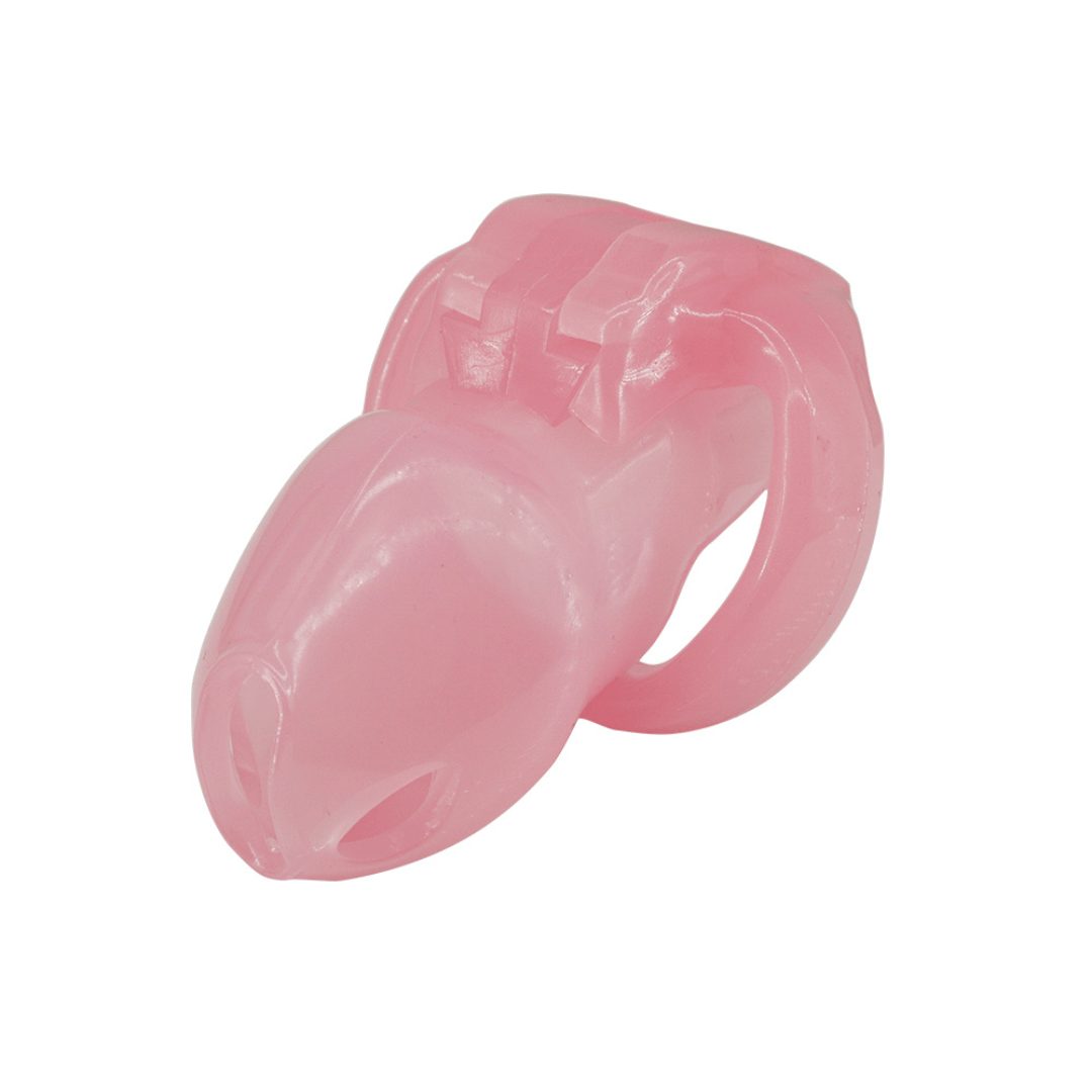 Pink Smooth Resin Small Chastity Cage