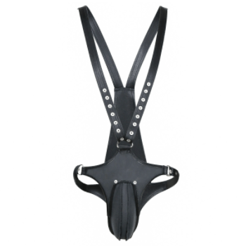 Vegan Leather Bondage Harness Chastity Belt