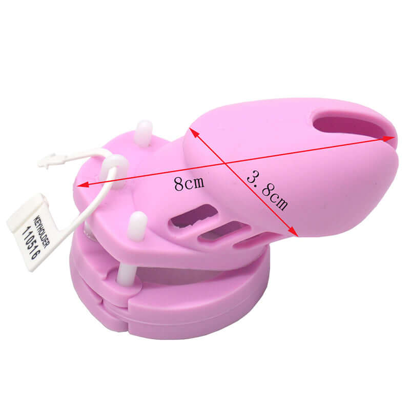 Pink Silicone Chastity Cage - Small