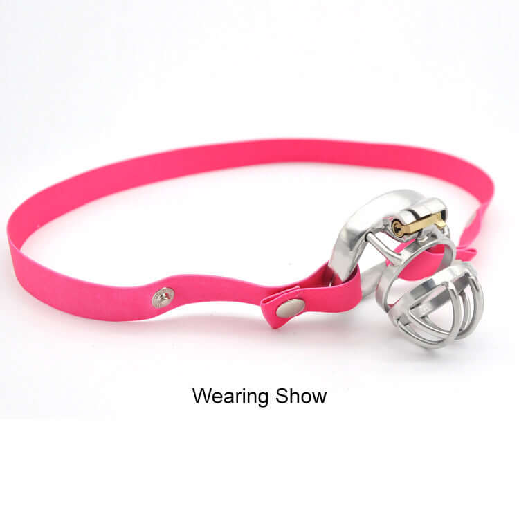 Pink Chastity Cage Security Belt