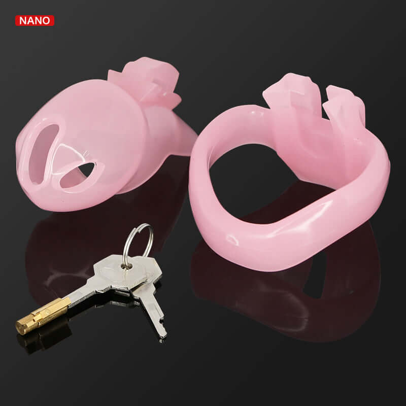 Pink Smooth Resin Nub Chastity Cage